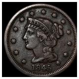 1845 Braided Hair Large Cent NEARLY UNCIRCULATED