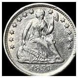 1857 Seated Liberty Half Dime CHOICE AU
