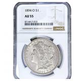 1894-O Morgan Silver Dollar NGC AU55