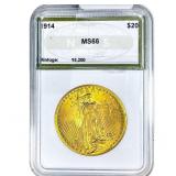 1914 $20 Gold Double Eagle NGS MS66