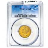 1885-S $5 Gold Half Eagle PCGS MS62