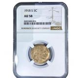 1918-S Buffalo Nickel NGC AU58