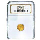 1879 Rare Gold Dollar NGC MS64