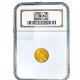 1881 Rare Gold Dollar NGC MS66