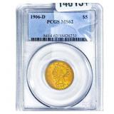 1906-D $5 Gold Half Eagle PCGS MS62