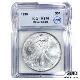 1999 Silver Eagle ICG MS70