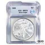 1999 Silver Eagle ICG MS70