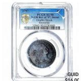 1797 Draped Bust Cent PCGS AU50 S-138 Rev 97 Stems