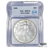 1999 Silver Eagle ICG MS70