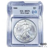 1999 Silver Eagle ICG MS70