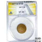 1877 Indian Head Cent ANACS VF35