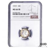 1919 Mercury Silver Dime NGC MS66 FB