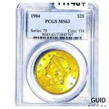 1904 $20 Gold Double Eagle PCGS MS63