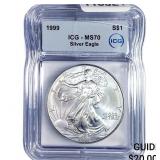 1999 Silver Eagle ICG MS70