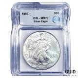 1999 Silver Eagle ICG MS70