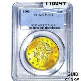 1900 $20 Gold Double Eagle PCGS MS63