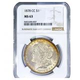 1878-CC Morgan Silver Dollar NGC MS63