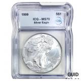 1999 Silver Eagle ICG MS70