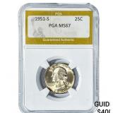 1951-S Washington Silver Quarter PGA MS67