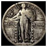 Standing Liberty Quarter 1925 No Mint Mark. LIGHTL