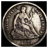 1873 Seated Liberty Half Dime ABOUT UNCIRCULATED
