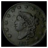 1831 Coronet Head Large Cent CLOSELY  UNCIRCULATE