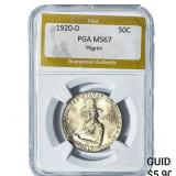 1920-D Pilgrim Half Dollar PGA MS67