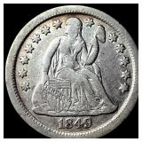 1849-O Silver Seated Liberty Dime NEARLY UNCIRCULA