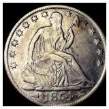 1854-O Silver Half Dollar CLOSELY UNCIRCULATED
