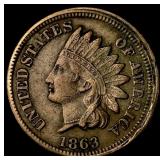 1863 Indian Head Cent CLOSELY UNCIRCULATED