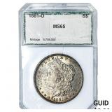 1881-O Morgan Silver Dollar PCI MS65