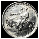 1925 Silver Stone Mountain Half Dollar CHOICE BU