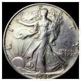 1940-S Silver Walking Liberty Half Dollar NEARLY U