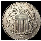 1866 Shield Nickel CHOICE BU