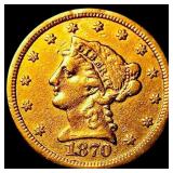 1870-S Gold $2.50 Liberty Head Quarter Eagle CLOSE