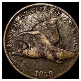 1858 Flying Eagle Cent NEARLY UNCIRCULATED