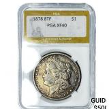 1878 8TF Morgan Silver Dollar PGA XF40
