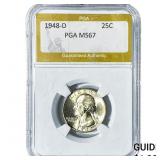 1948-D Washington Silver Quarter PGA MS67