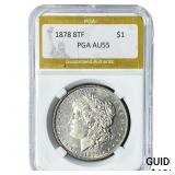 1878 8TF Morgan Silver Dollar PGA AU55
