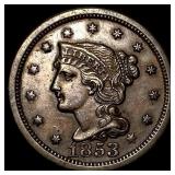 1853 Braided Hair Large Cent UNCIRCULATED