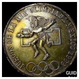 1968 Mexico Silver Dancing Aztec 25 Pesos GEM BU