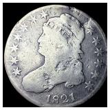 1821 Capped Bust Half Dollar NICELY CIRCULATED