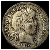 1910-S Silver Barber Dime LIGHTLY CIRCULATED