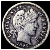 1898-S Silver Barber Dime LIGHTLY CIRCULATED