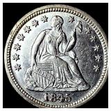1845 Seated Liberty Silver Half Dime CHOICE BU