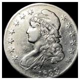 1833 Capped Bust Half Dollar CHOICE AU