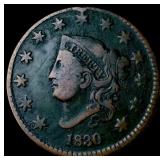 1830 Coronet Head Large Cent CLOSELY UNCIRCULATED