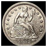 1855 Arrows Seated Liberty Dime UNCIRCULATED