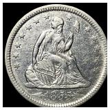 1855 Silver Seated Liberty Quarter UNCIRCULATED
