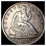1875-CC Silver Half Dollar NEARLY UNCIRCULATED